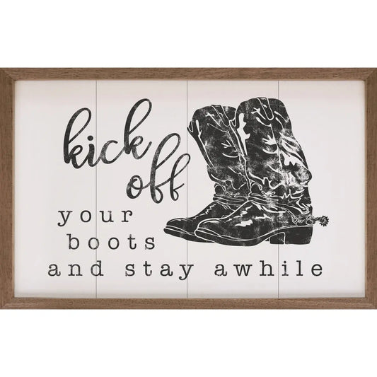 Kick Off Your Boots White: 16 x 10 x 1.5