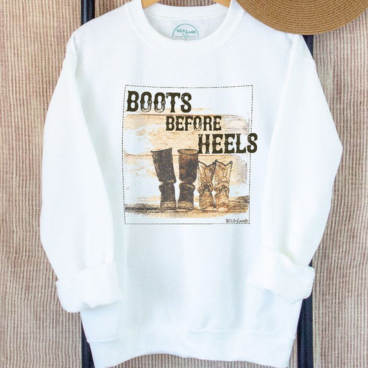 Boots Before Heels Crew Neck